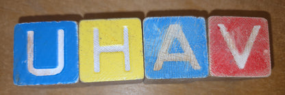 Vintage Disney Wooden Blocks Set of 4 vt7