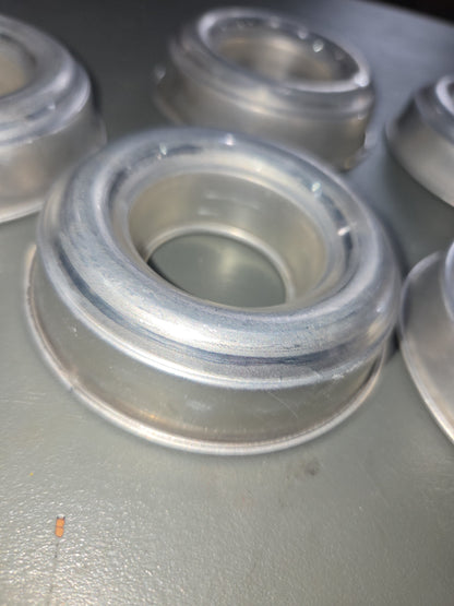 Vintage Aluminum Mini Round Ring Molds Cake, Jello, Desserts Set of 6 AS IS 3.5” bt8