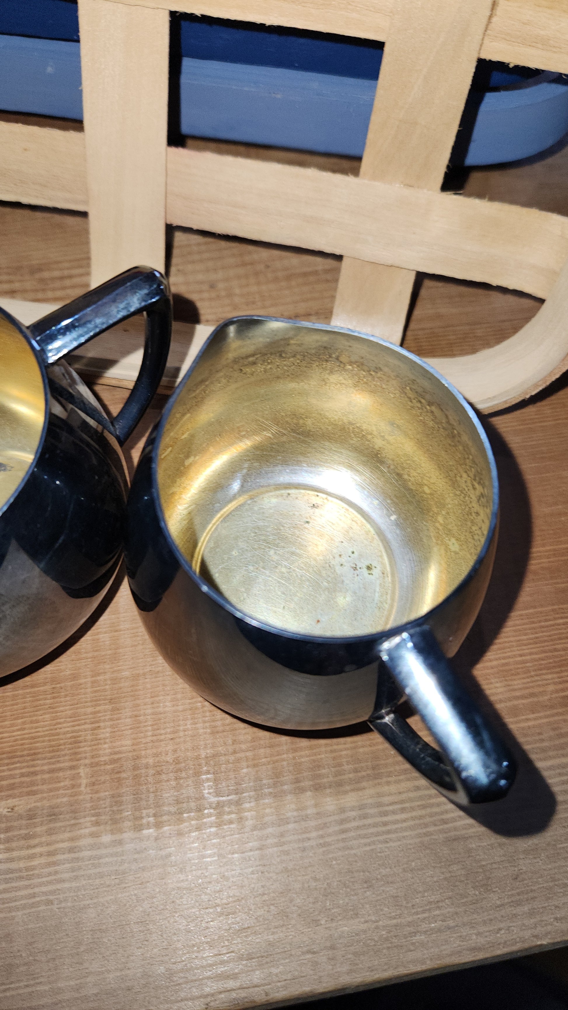 Antique vintage Empire Crafts Silverplated Creamer & Sugar Bowl. No box ss99