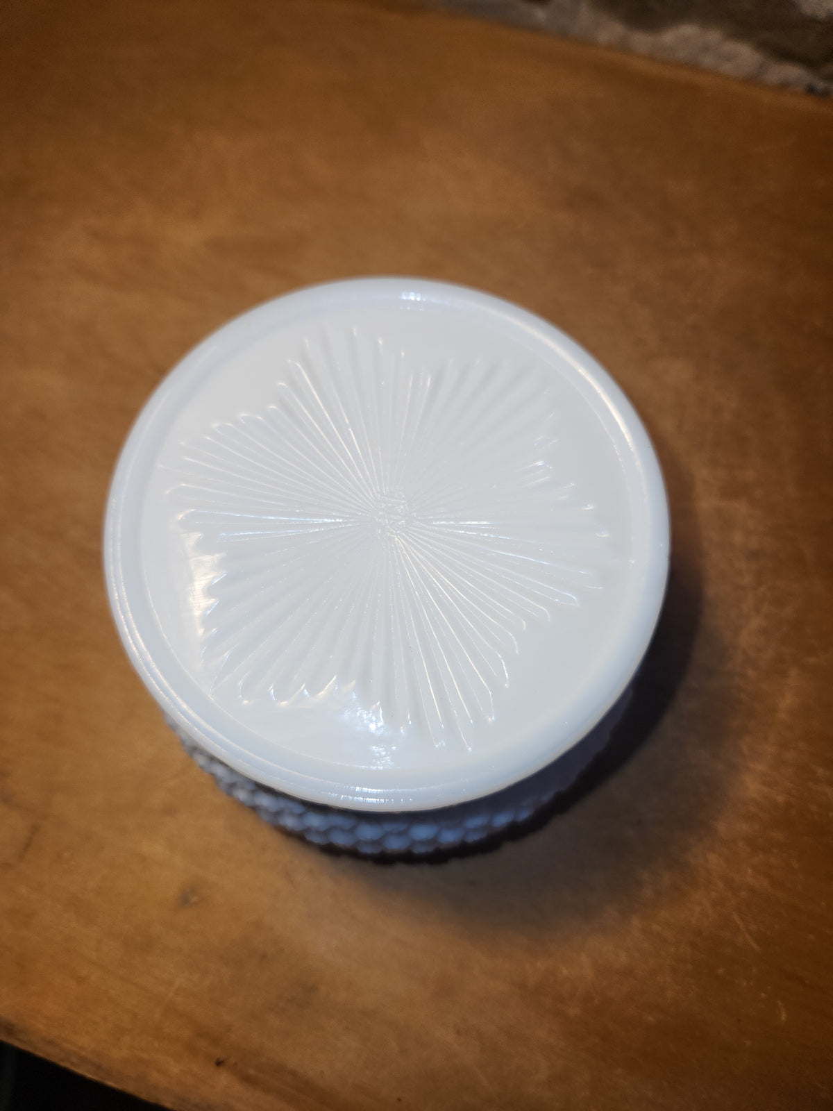 Vintage Westmoreland Milk Glass Hobnail Rose Bowl Diamond-point Pattern mg45