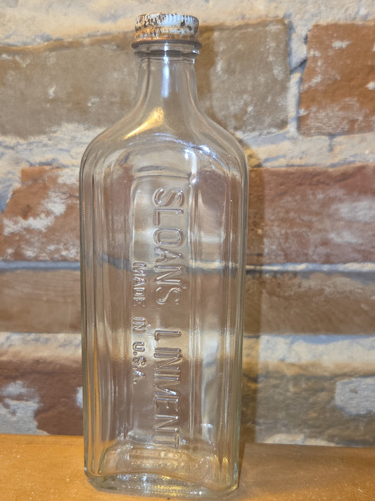 Vintage Medicine Bottle Sloan's Liniment Made in USA with Screw Top vmb52