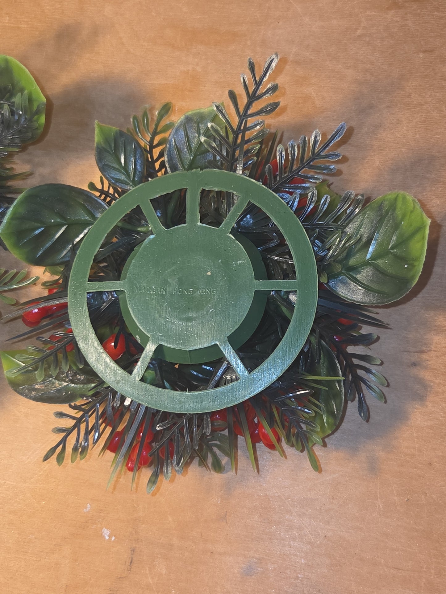 Vintage Christmas Candle Rings Set of 2