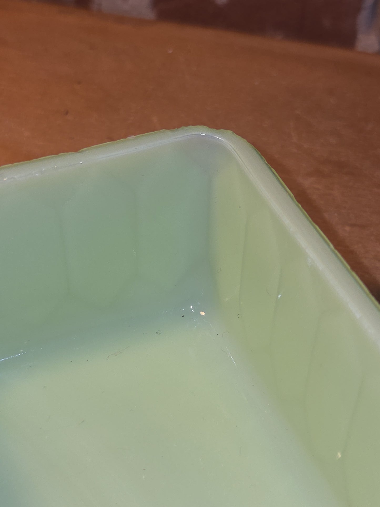Vintage Uranium Jadeite Jeannette Butter Cover Only AS IS Chips vug66