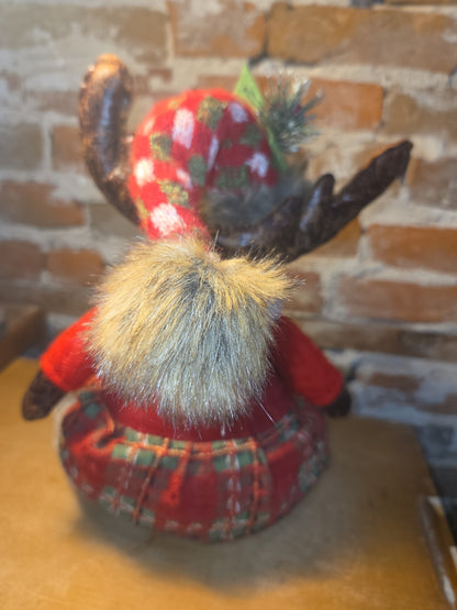 Buffalo Plaid Plush Weighted Bottom Moose Set Boy and Girl Hannah's Handiworks