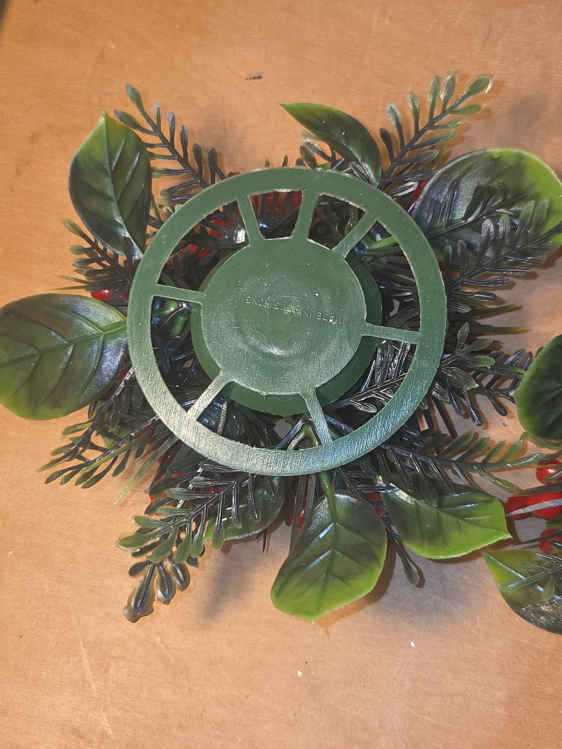 Vintage Christmas Candle Rings Set of 2
