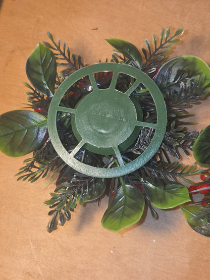 Vintage Christmas Candle Rings Set of 2
