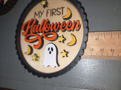 Baby's First Year Holiday Milestone Photo Prop Set of 10 Wooden bp2