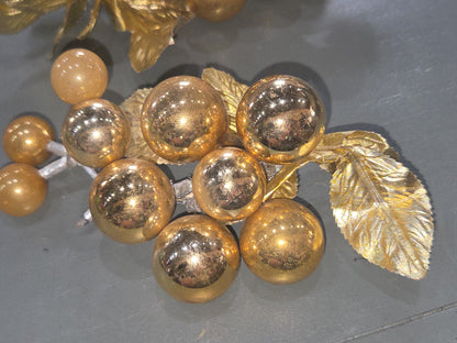 Vintage Mercury Glass Grape Cluster Ornament With Spare for Parts mg902