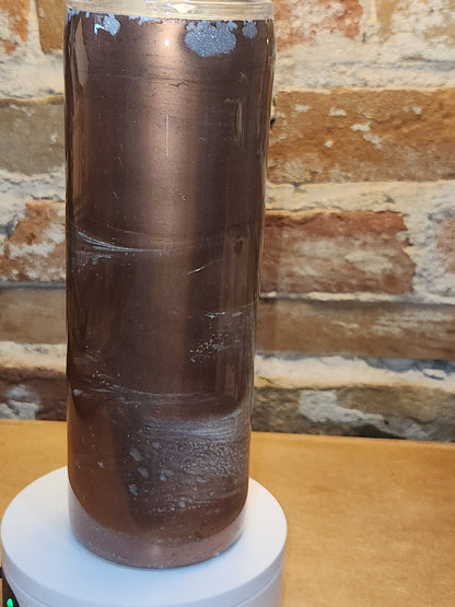 20 ounce stainless steel, Insulated, alcohol ink art Tumbler Copper White AS IS CLEARANCE ai8