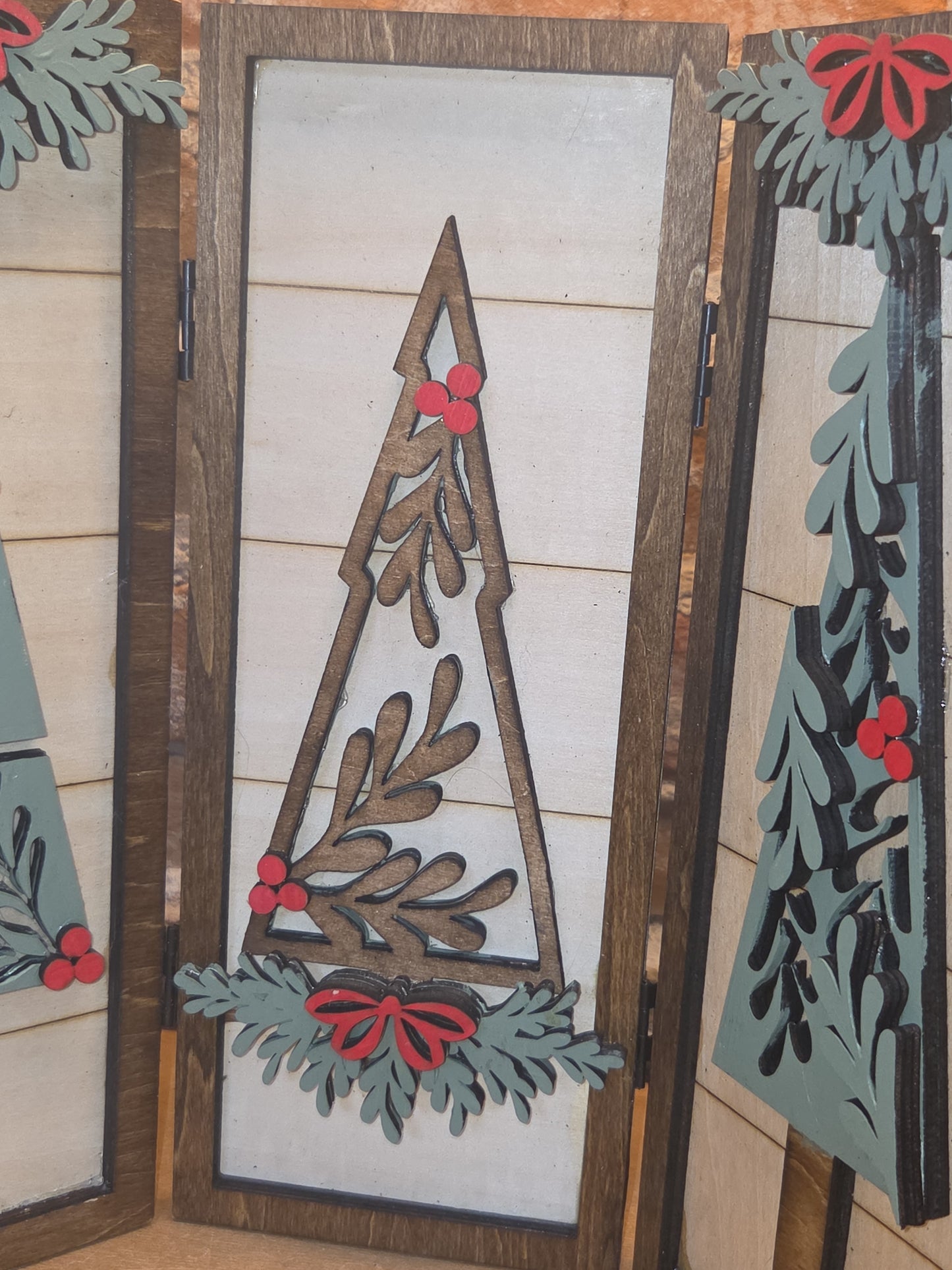 Trio Frame Decor Christmas Trees 10 1/2" tt74