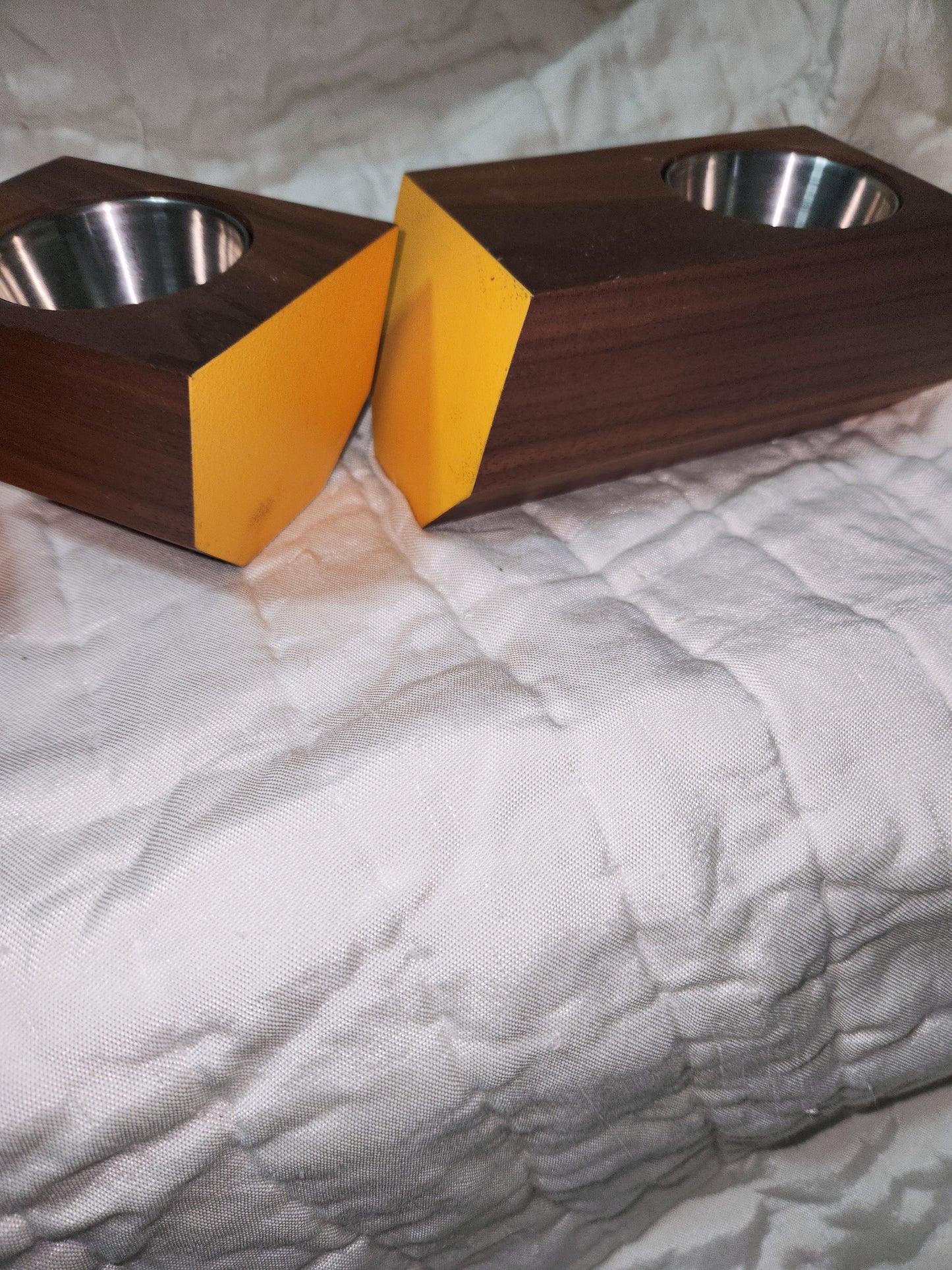 Mid-century wood planter candle holder revolution design planter MCM pl0010