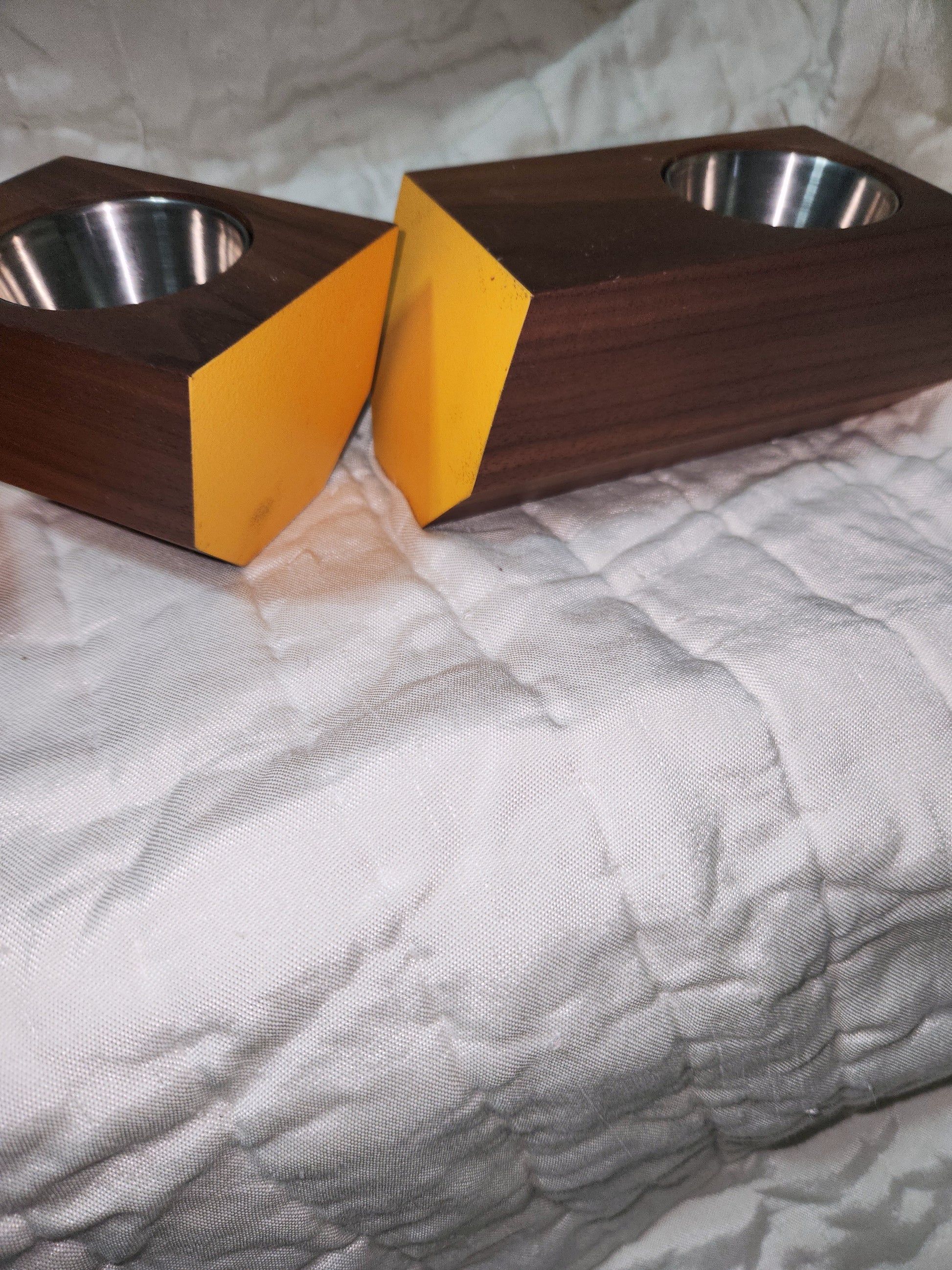Mid-century wood planter candle holder revolution design planter MCM pl0010