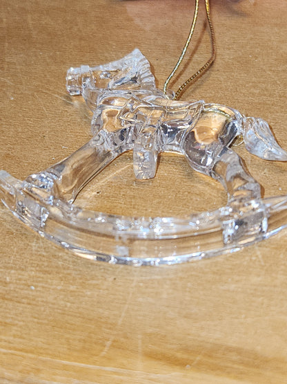 Vintage Avon Images Of Christmas Ornaments Rocking Horse and Reindeer àv61 AS IS CLEARANCE