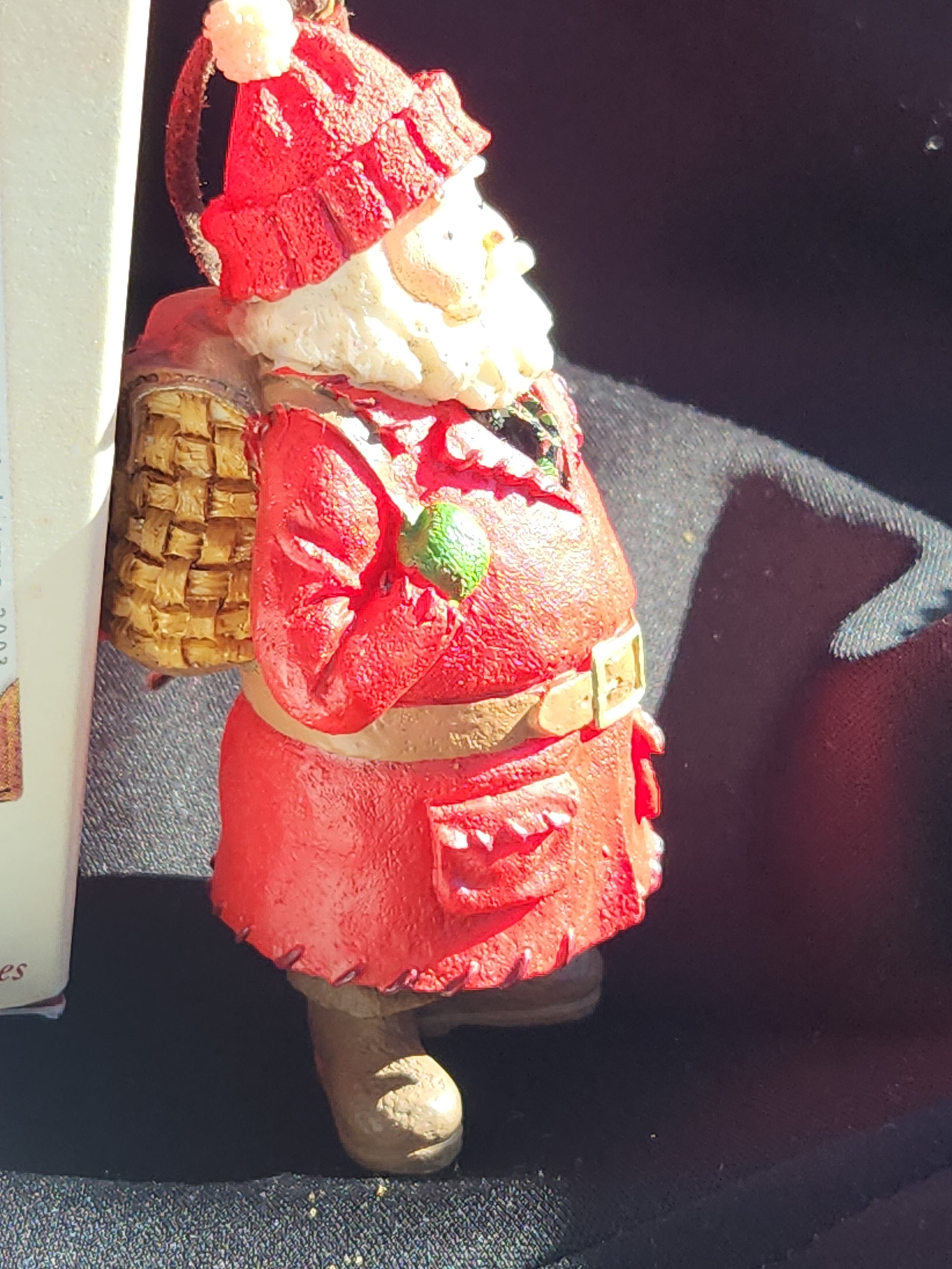 Vintage Hallmark Keepsake Ornament Kris Kringle Handcrafter 2003 Santa Backpack