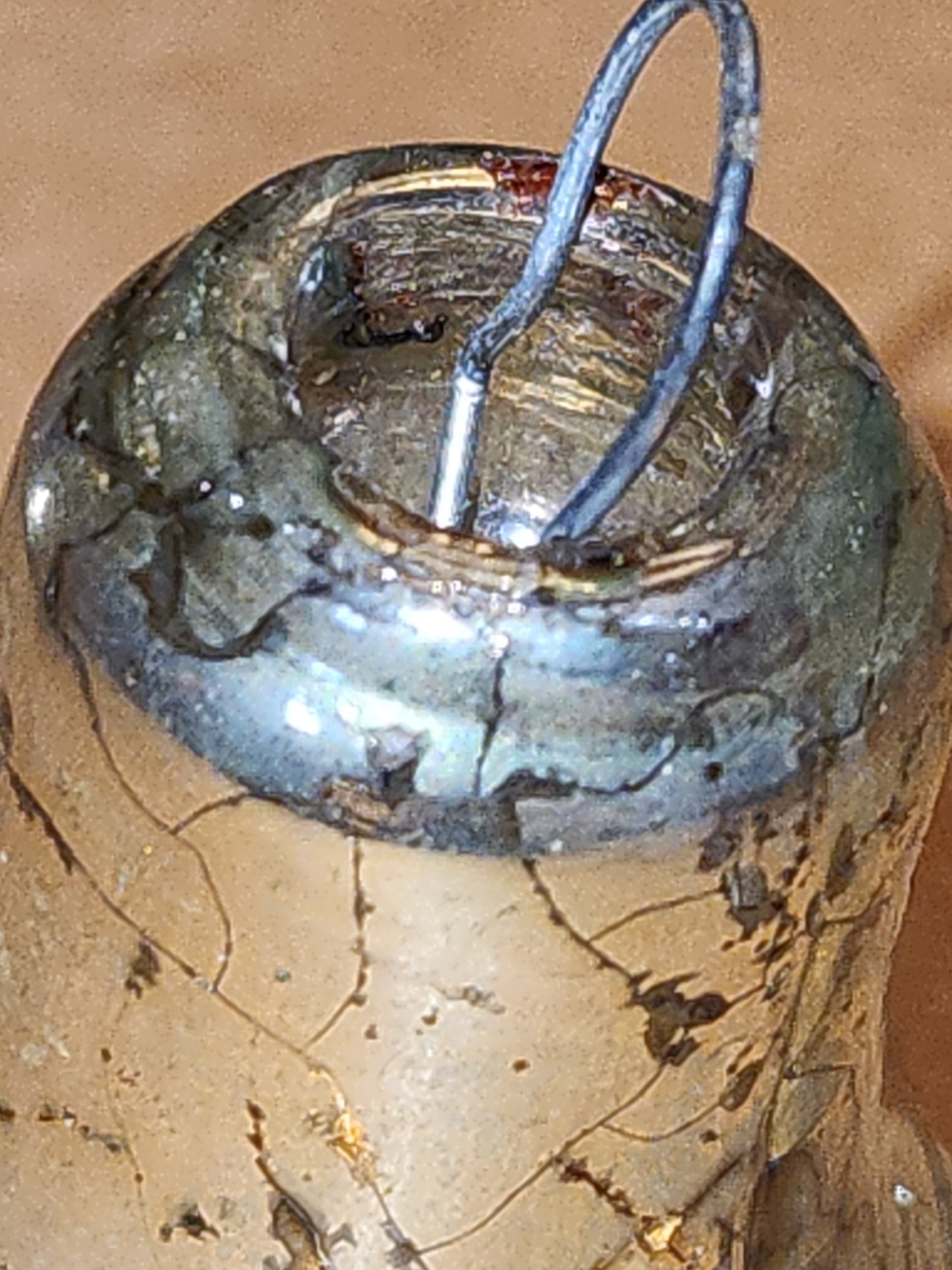 Vintage Mini Mercury Glass Bell Ornaments Set of 3 mg01