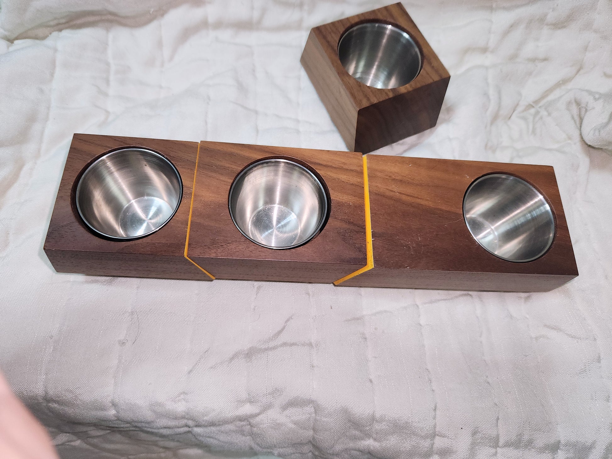 Mid-century wood planter candle holder revolution design planter MCM pl0010