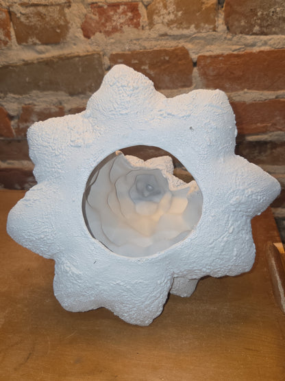 Vintage Rare Ceramic White Textured Christmas Tree 10 1/2"