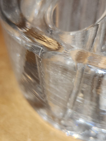 Vintage Flower Frog Clear Glass has 11 Holes AS Is ff12