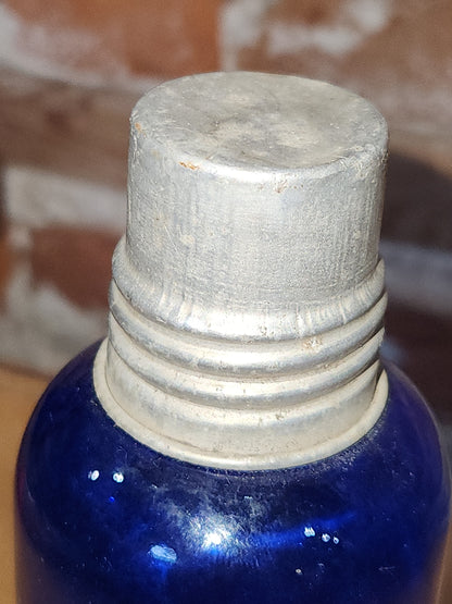 Vintage Medicine Bottle Cobalt Blue Glass vmb2