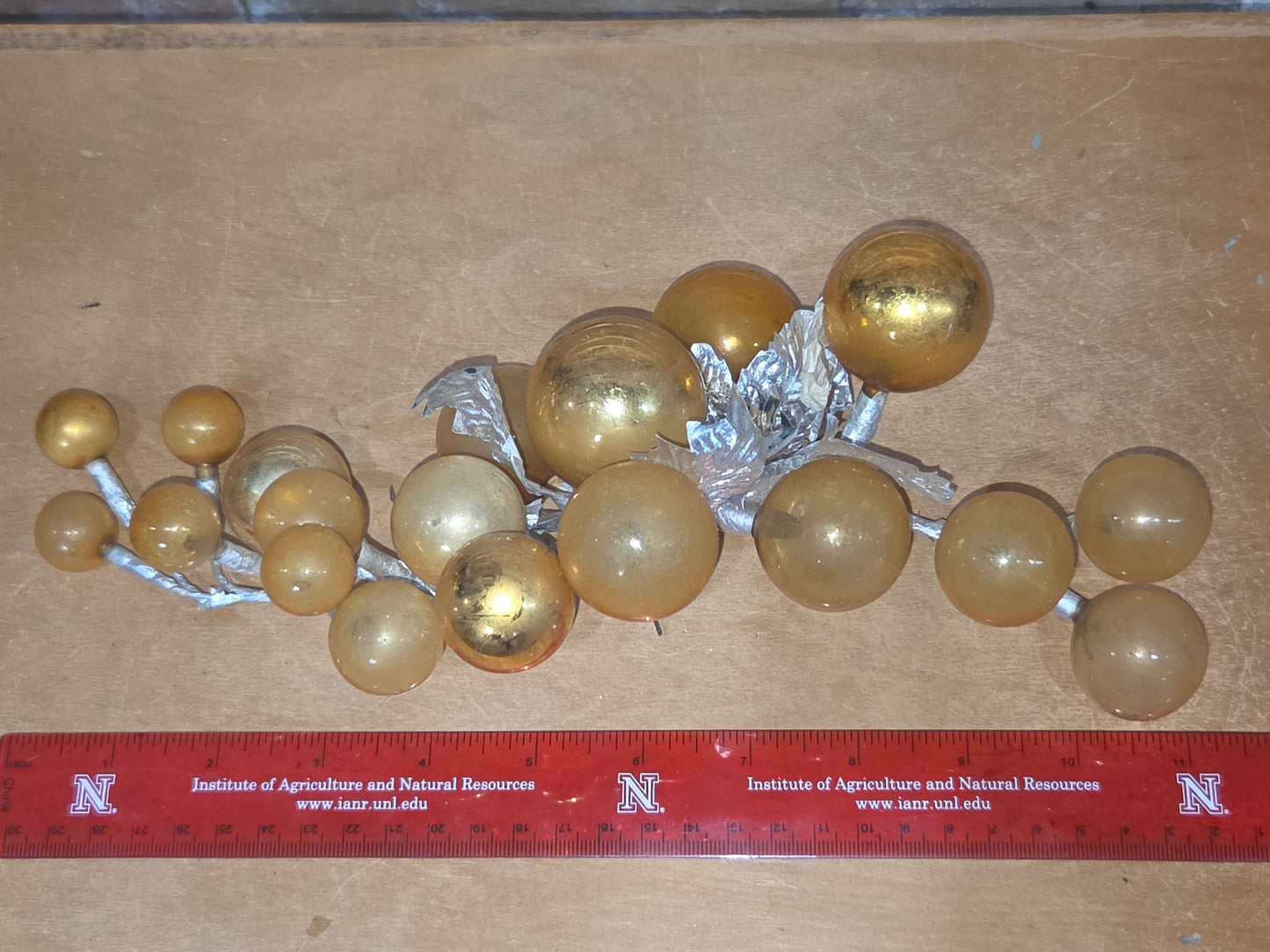 Vintage Mercury Glass Grape Clusters Picks Set of 4 mg122