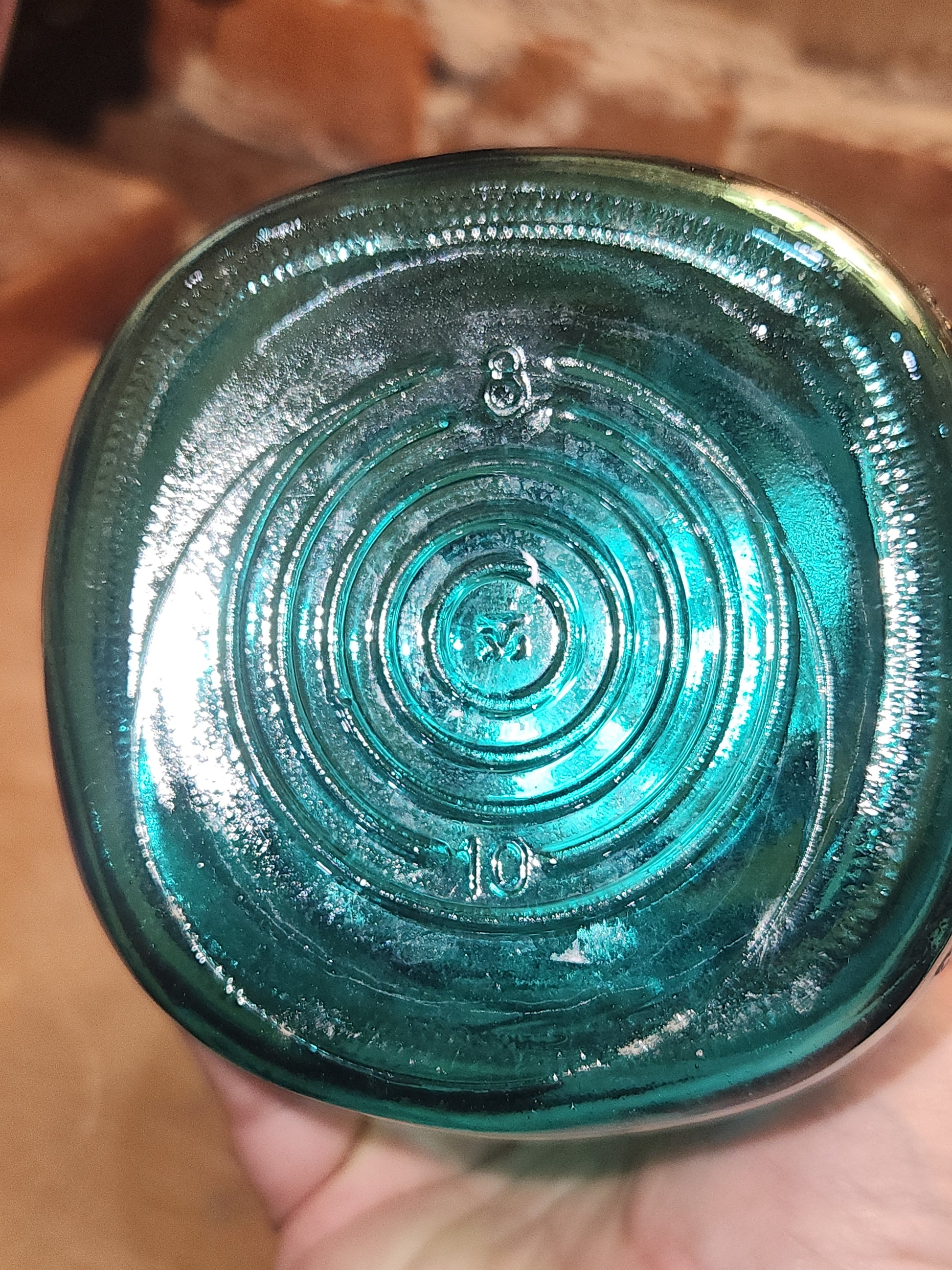 Vintage Ball Ideal Green Blue Teal Jar Bicentennial Eagle Wire Seal jar2