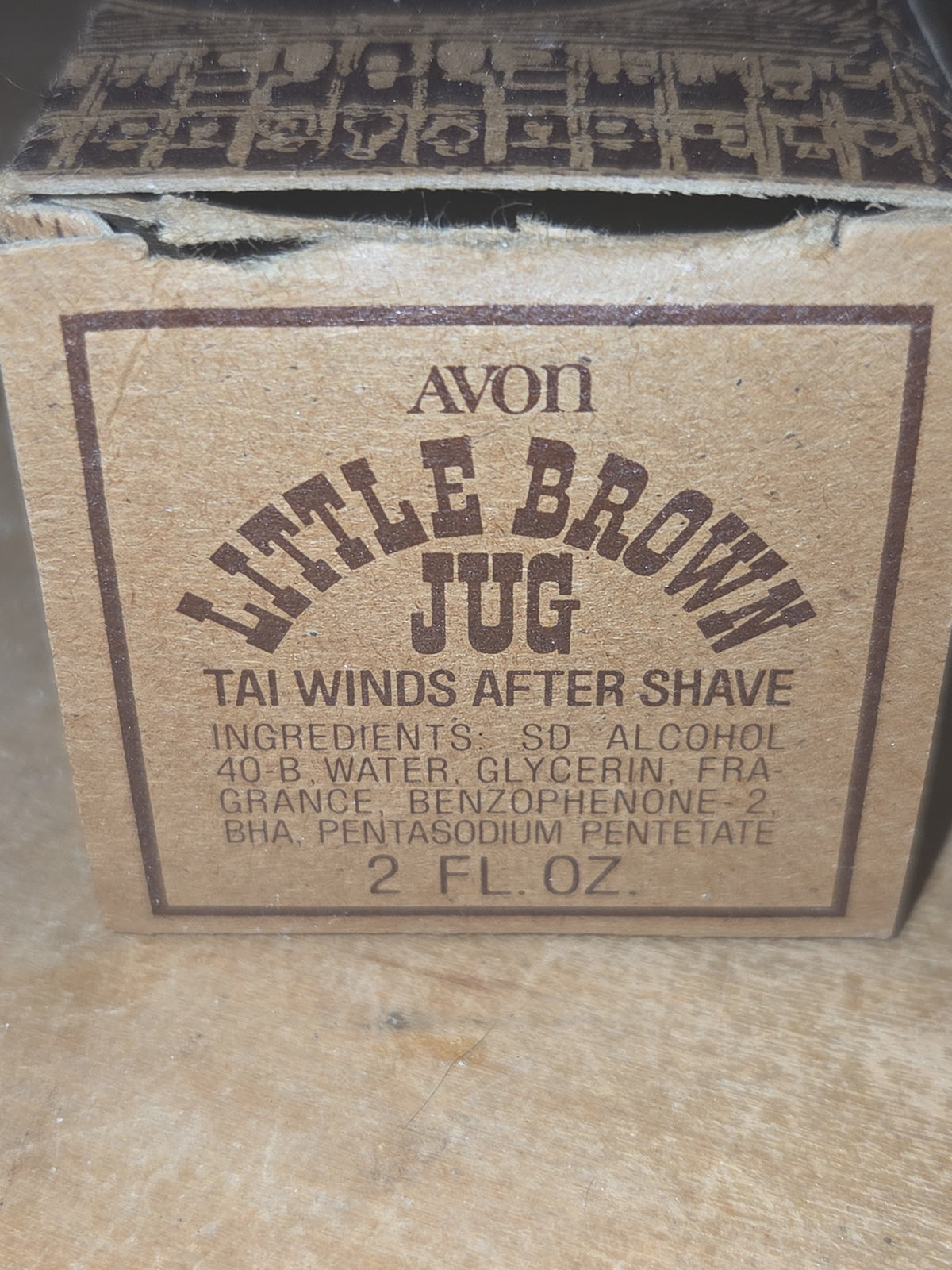 Vintage Avon After Shave Little Brown Jug Tai Winds Has Box va8