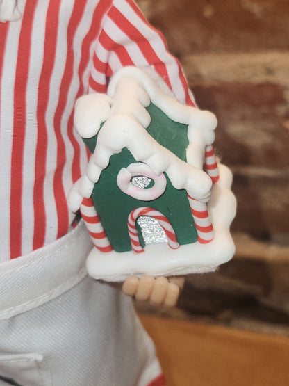 Ashland Christmas Collectible Baker Santa Figurine Gingerbread House Whisk candy Cane