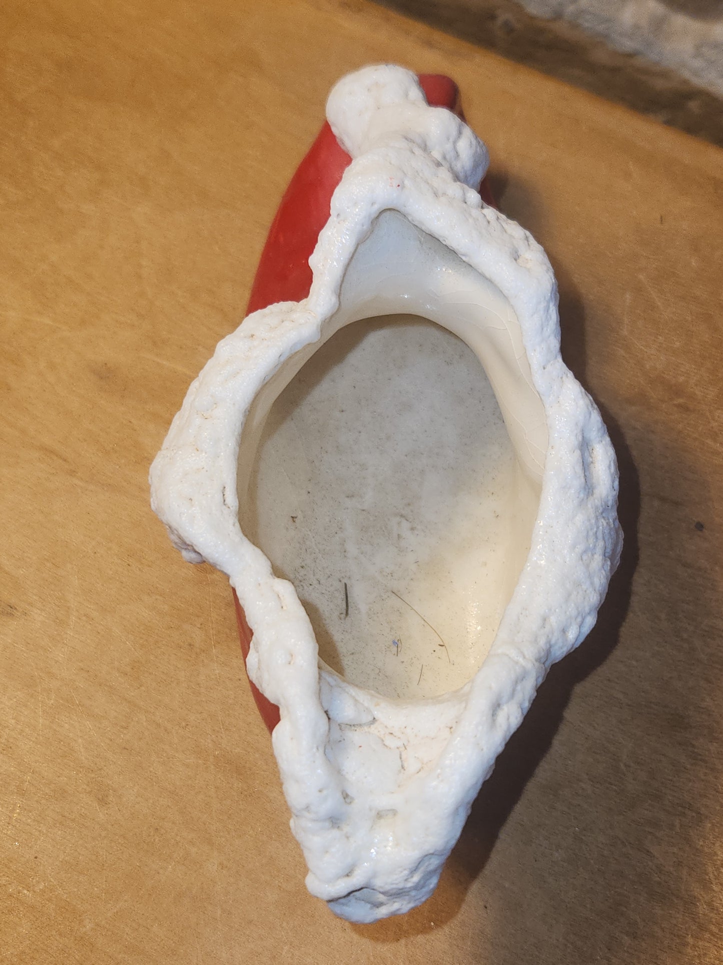 Vintage Ceramic Santa Pixie Elf Boot Christmas Planter Candy Dish Read Description vs09