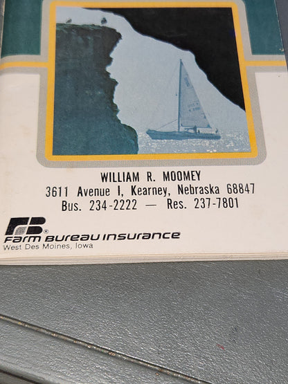 Vintage Rand McNally Pocket Road Atlas United States Canada Mexico 1977 Farm Bureau Insurance William Moomey vb45