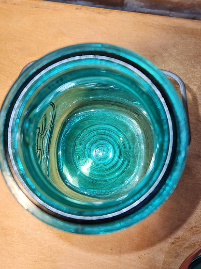 Vintage Ball Ideal Green Blue Teal Jar Bicentennial Eagle Wire Seal jar2
