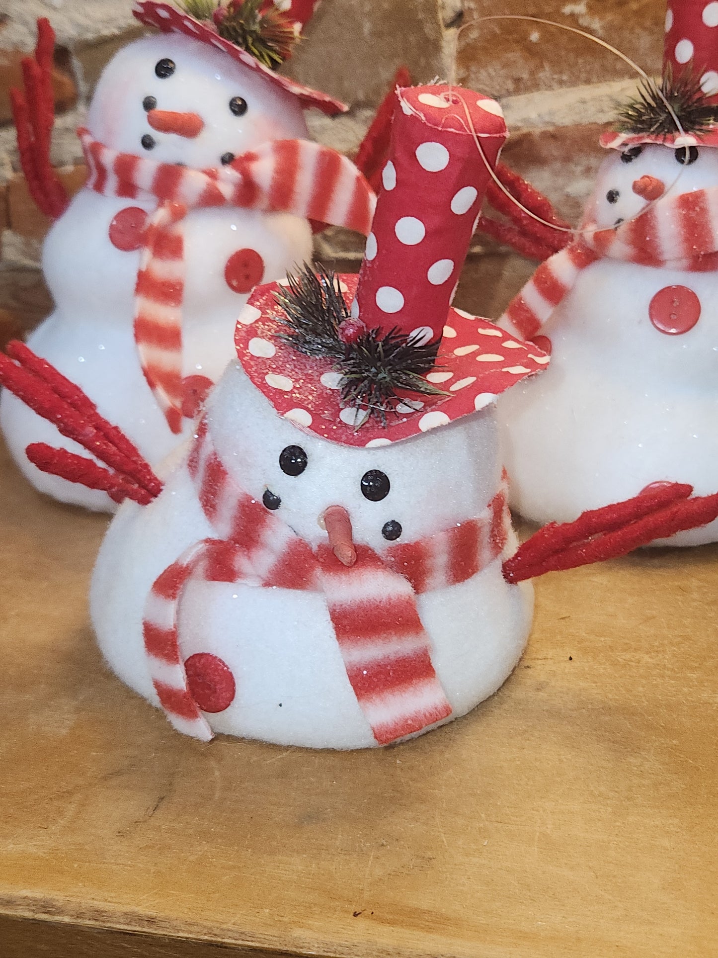Snowmen Set of 3 in Stages of Melting sn7