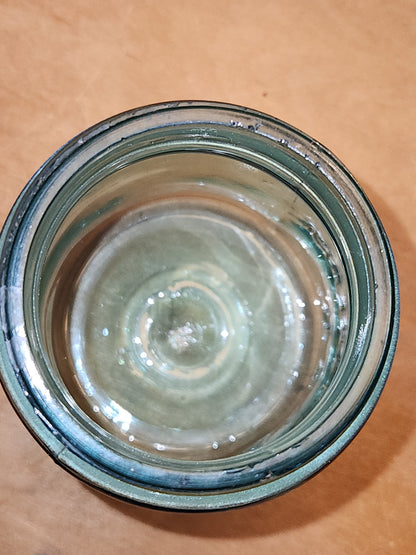 Vintage Atlas Strong Shoulder Mason Clear Glass Pint Jar with Atlas Zinc Lid jar99