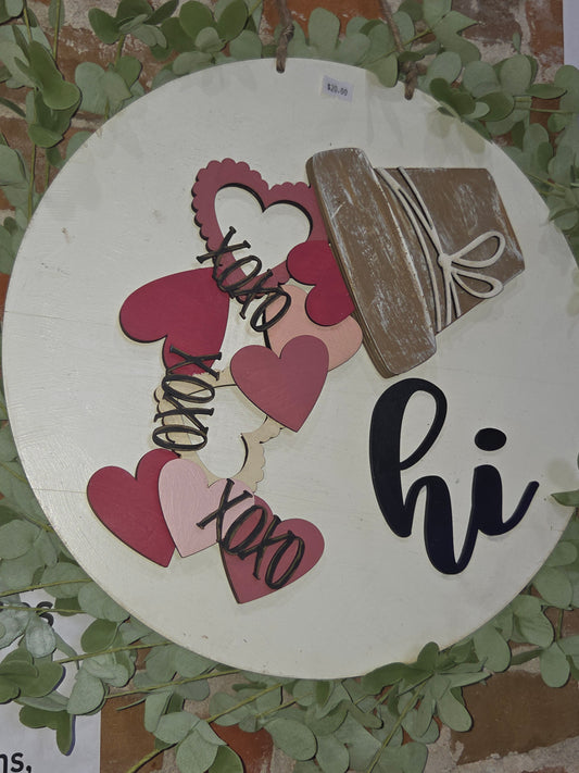 Heart Valentine's Day Insert for Interchangeable Pot Spilling Door Sign *Sign Sold Seperately*