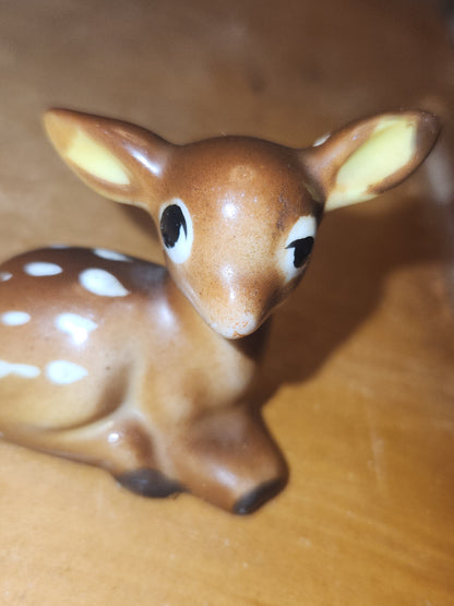 Vintage Ceramic Deer Fawn Calf Figure Japan df6