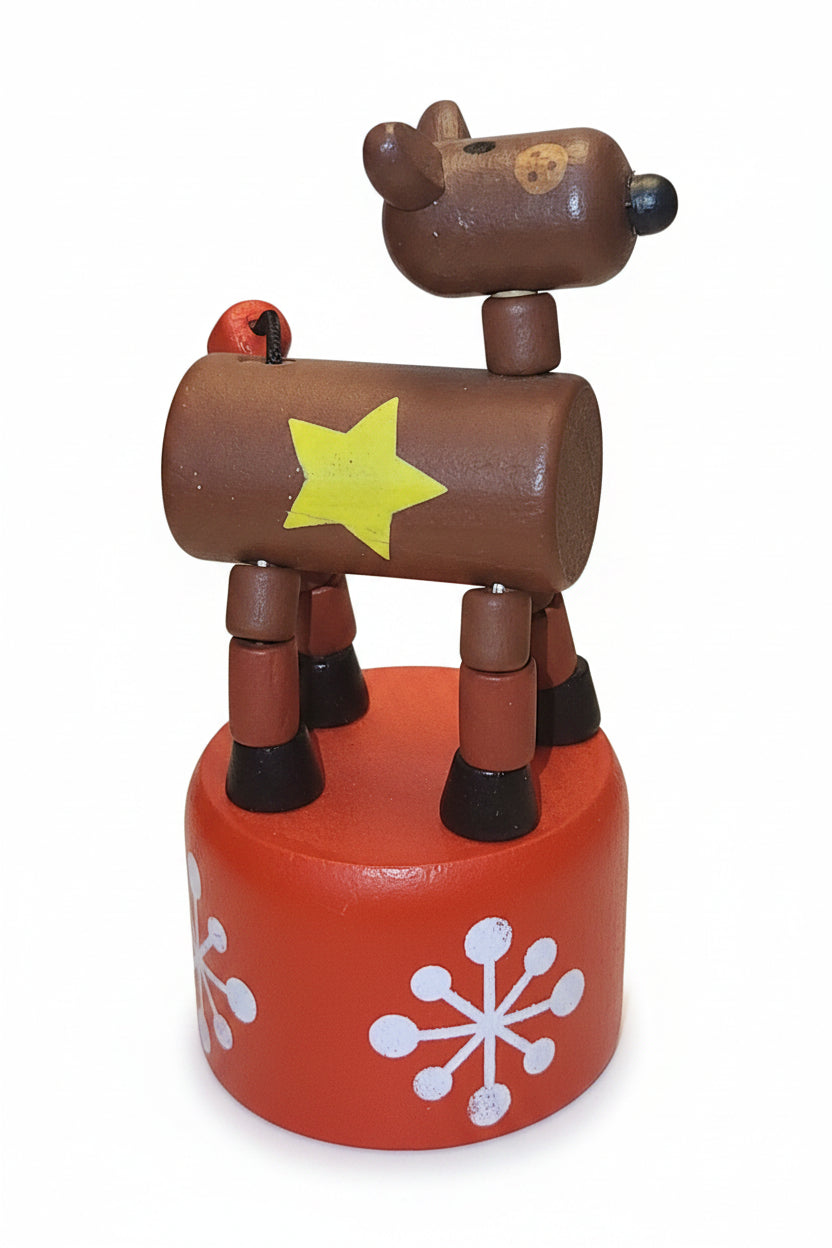 Reindeer Wooden Push Puppet pp3