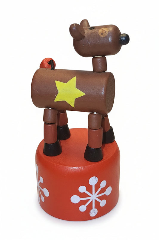 Reindeer Wooden Push Puppet pp3