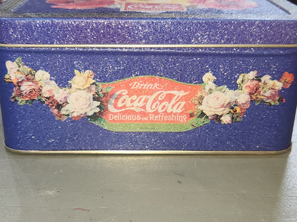 Vintage Tin Coca-Cola blue Drink Coca-Cola Pam Renfroe 1997 cct80