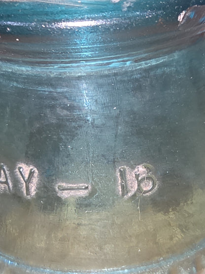 Vintage Insulator Hemingray #16 Teal Glass h616d DAMAGED NUBS