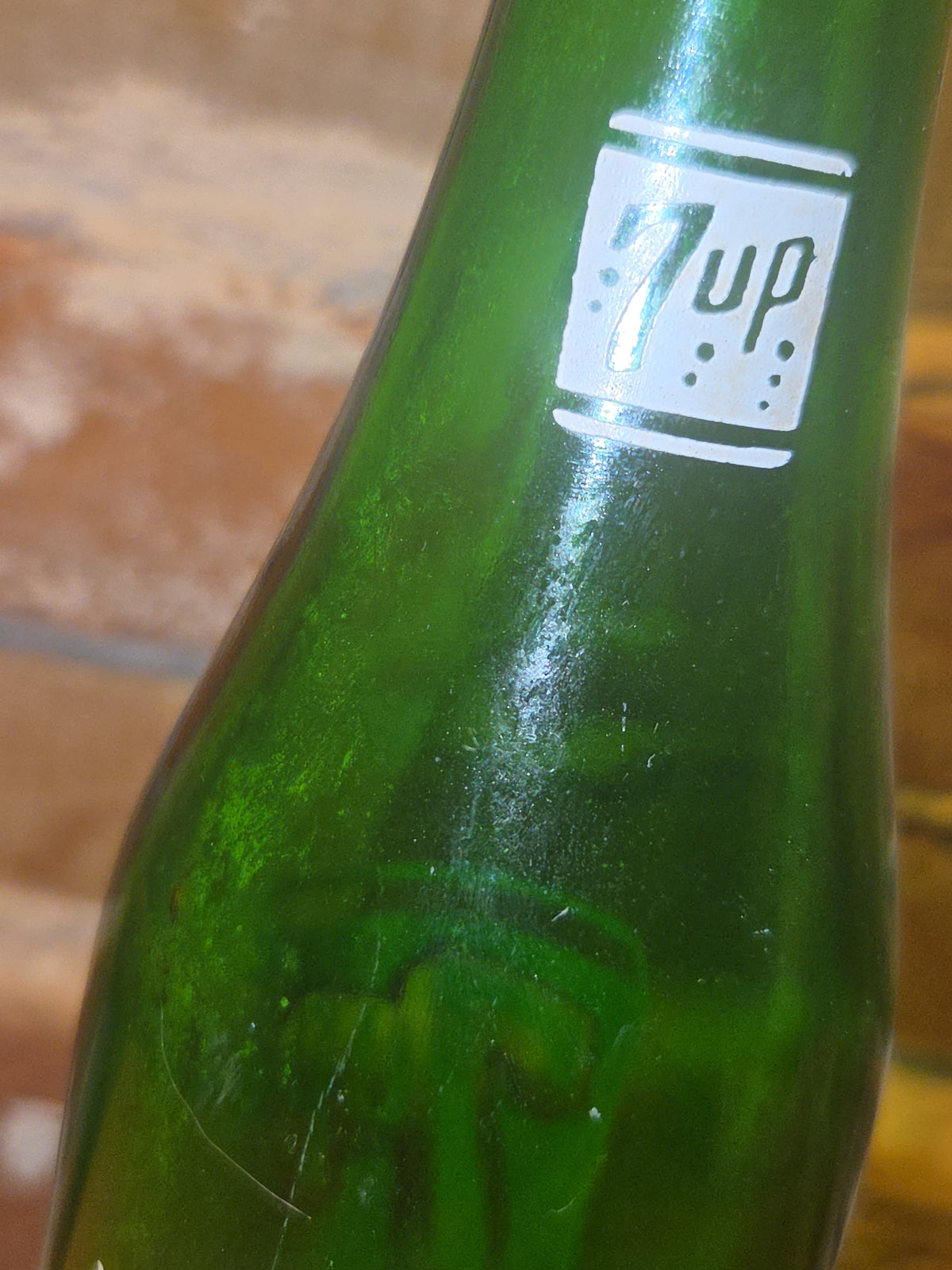 Vintage Soda Bottle 7-Up 7 oz Green Glass Bottle vsb53