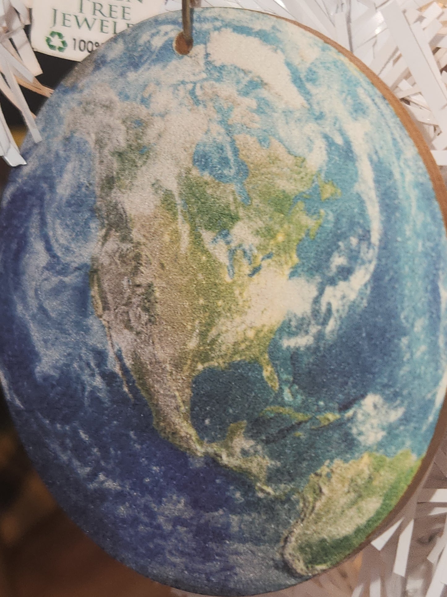 Mapped Earth Ornament 100% Recycled Paper