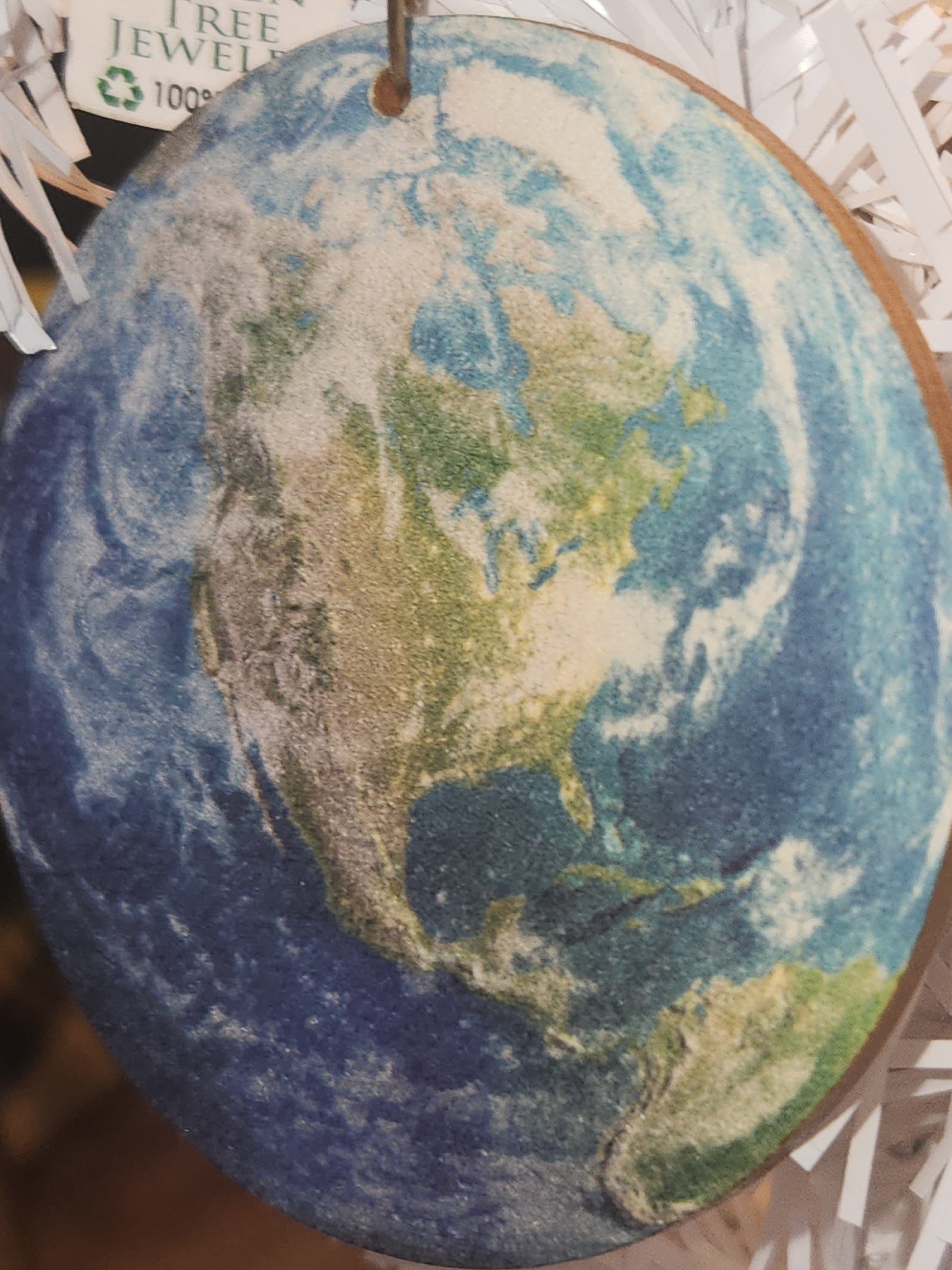 Mapped Earth Ornament 100% Recycled Paper