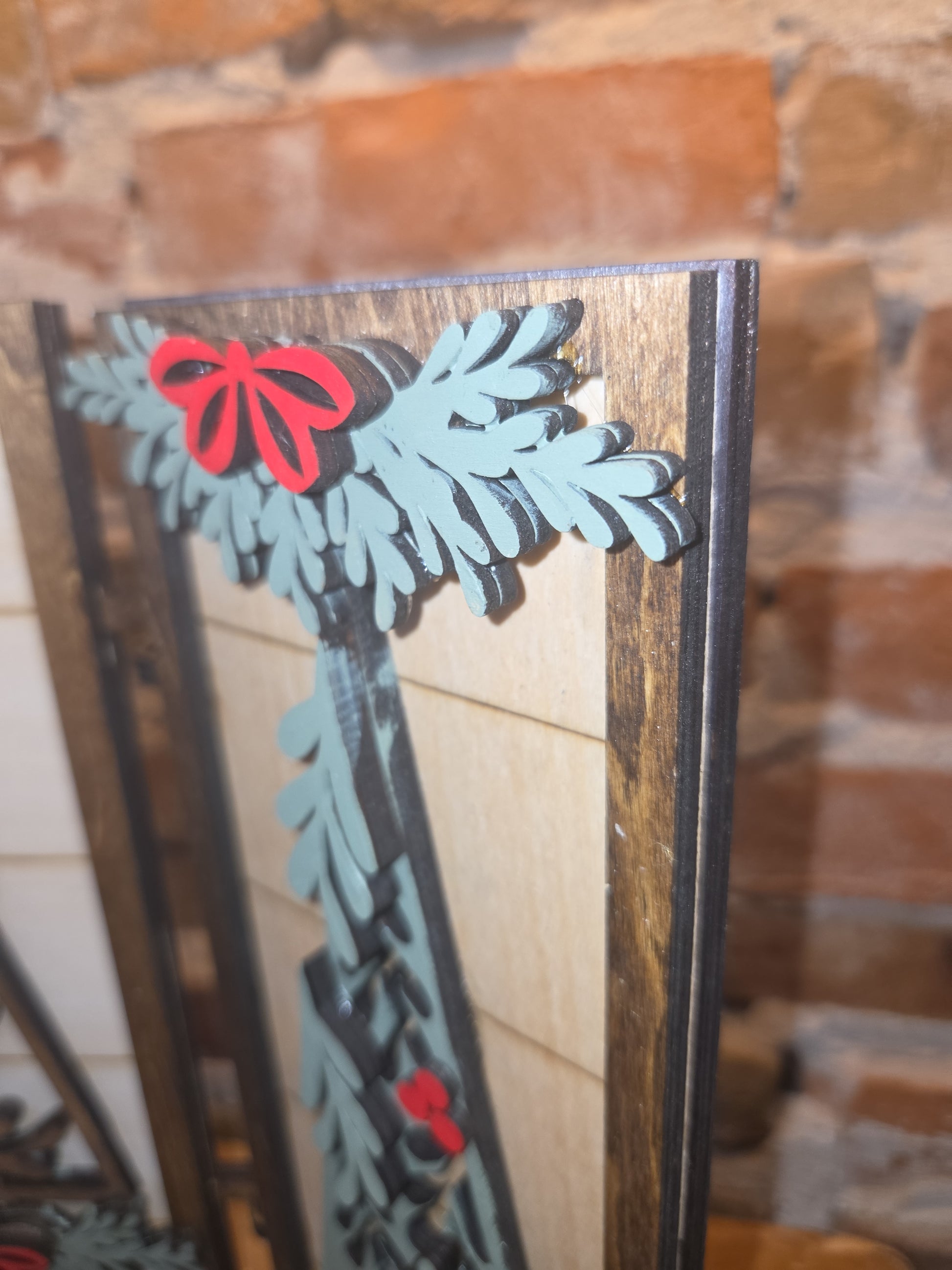 Trio Frame Decor Christmas Trees 10 1/2" tt74