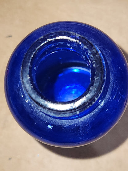 Vintage Medicine Bottle Cobalt Blue Glass vmb2