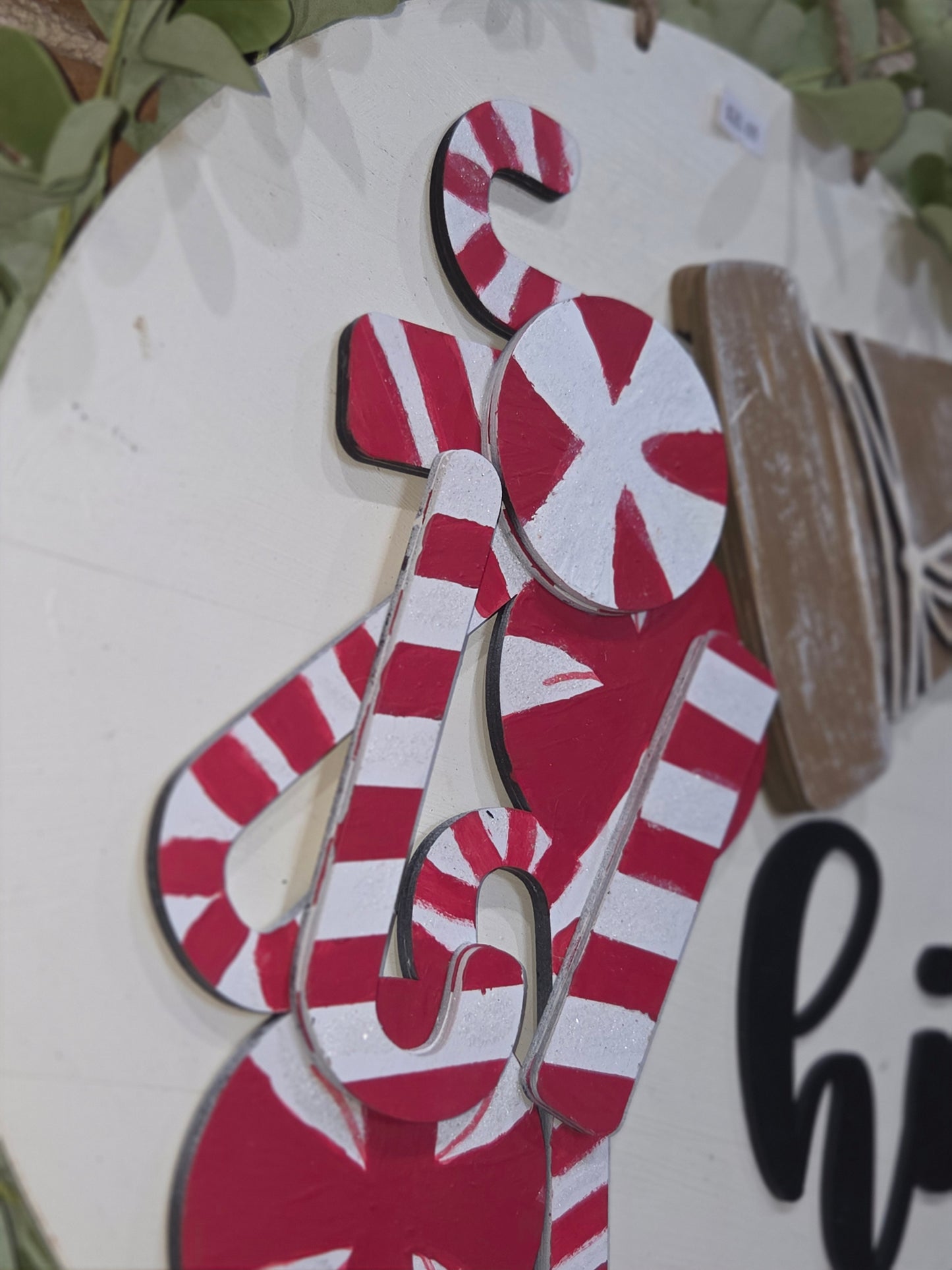 Peppermint Candy Candy Cane Insert for Interchangeable Pot Spilling Door Sign *Sign Sold Seperately* pi9