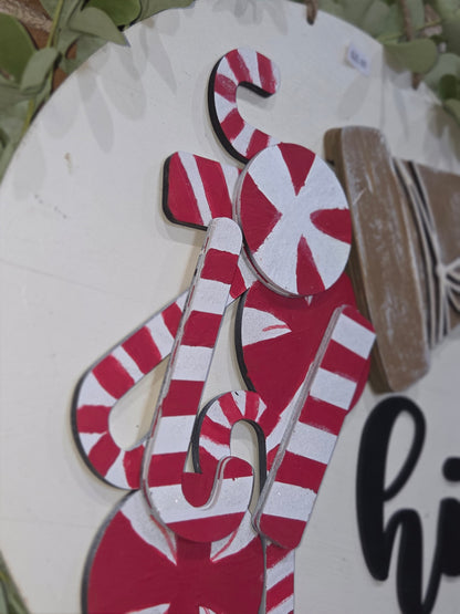 Peppermint Candy Candy Cane Insert for Interchangeable Pot Spilling Door Sign *Sign Sold Seperately* pi9
