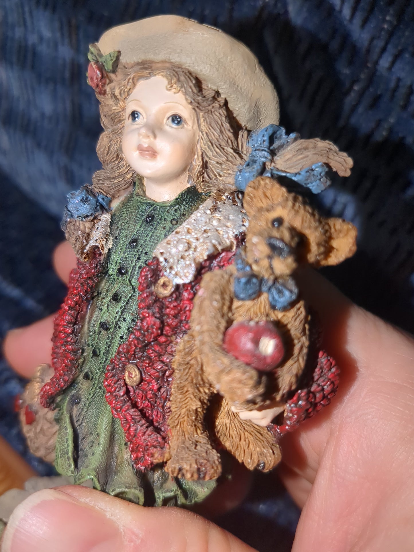 The Boyds collection Yesterdays' Child "Candice with Matthew...Gathering Apples" 1996 Dollstone collection bb3