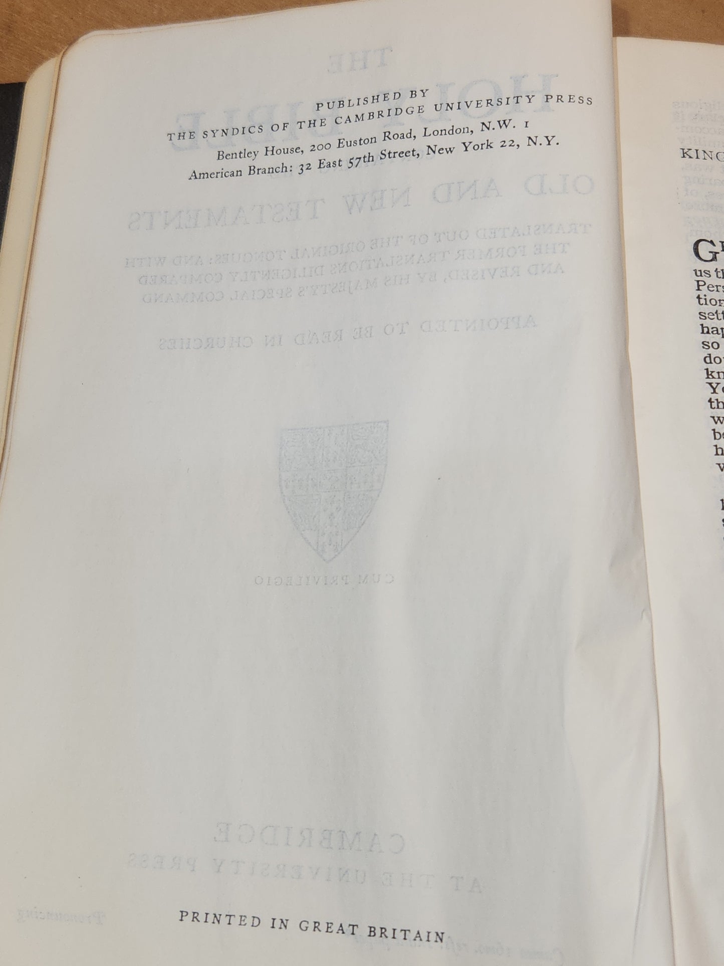 Vintage Softcover Holy Bible Concordance Cambridge at the University vb84