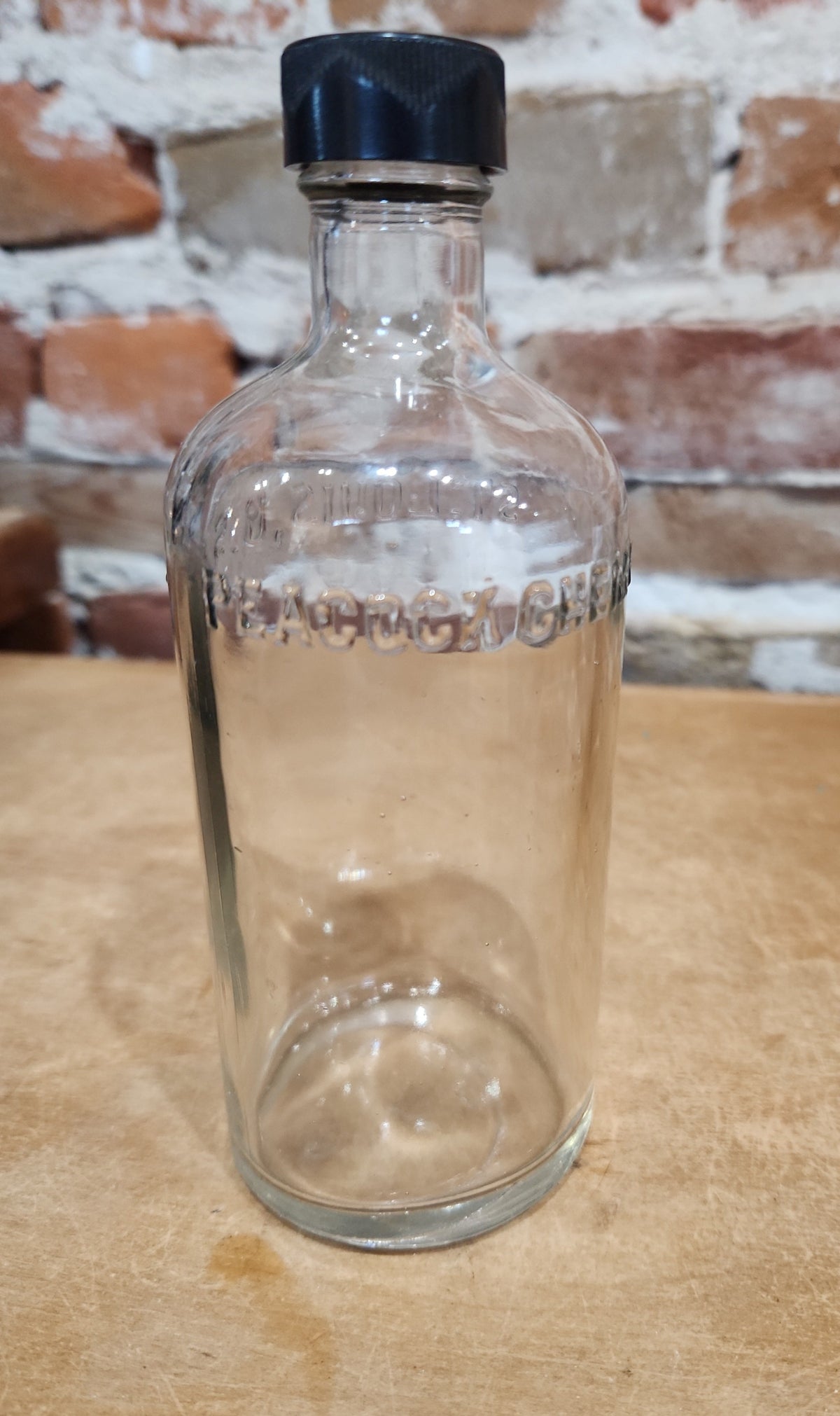 Vintage Medicine Bottle Peacock Chem. Co. St. Louis, USA 6 Inches tall Owens vmb11