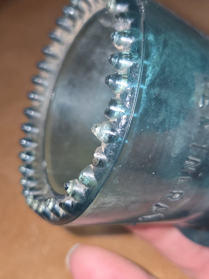 Vintage Insulator Hemingray #16 Teal Glass h616d DAMAGED NUBS
