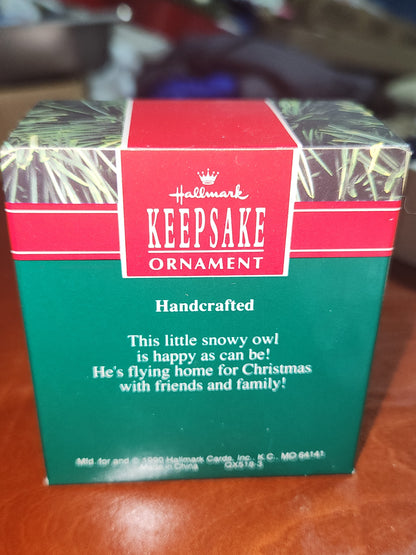 Vintage Hallmark Keepsake Ornament Home for the Owlidays 1990 UNOPENED Miniature